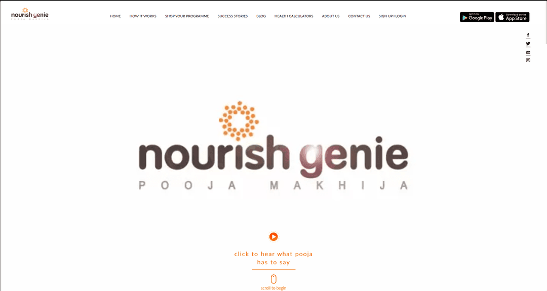 NourishGenie Website